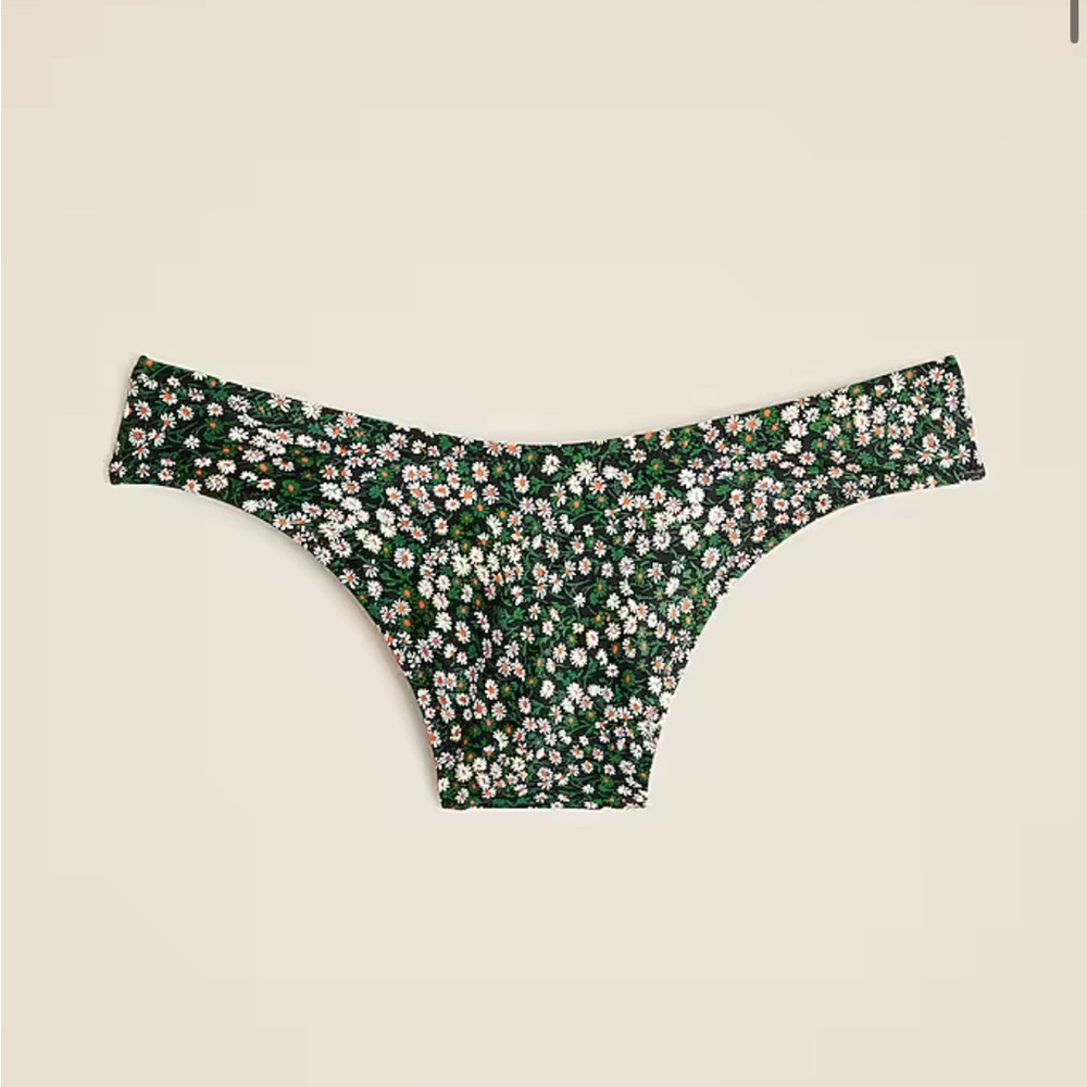 J. Crew Floral Bikini Bottom - Black and Green